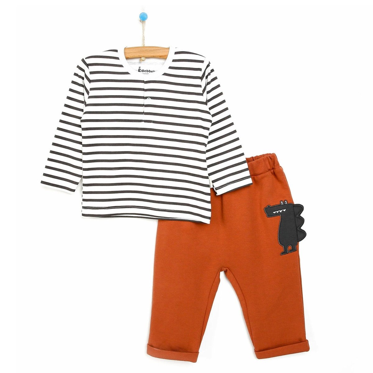 Bebbek Newborn Sweatshirt Footless Bottom - Brown