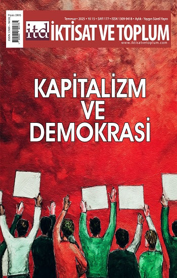 İktisat ve Toplum Dergisi 177. Sayı  Kapitalizm ve Demokrasi – Kolektif – Efil Yayınevi - Dergi – kitap kapağı