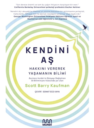 Kendini Aş – Scott Barry Kaufman – Mundi – kitap kapağı