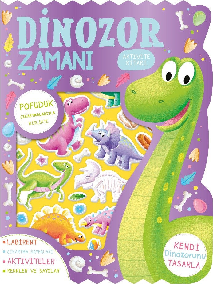 Dinozor Zamanı – Çıkartmalı Aktivite Kitabı – Kolektif – İndigo Çocuk – kitap kapağı