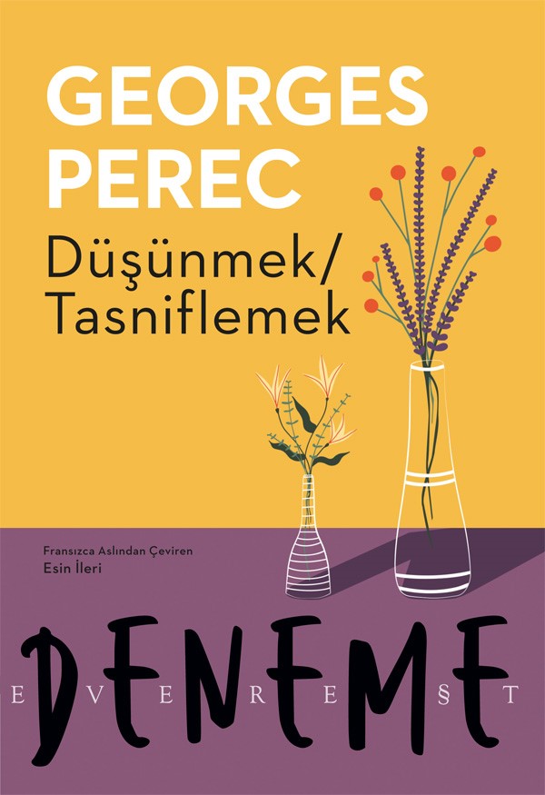 Düşünmek  Tasniflemek – Georges Perec – Everest Yayınları – kitap kapağı