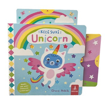 Kedi Suki Unicorn (Hareketli Karton Kitap) – Grace Habib – Büyülü Fener Yayınları – kitap kapağı