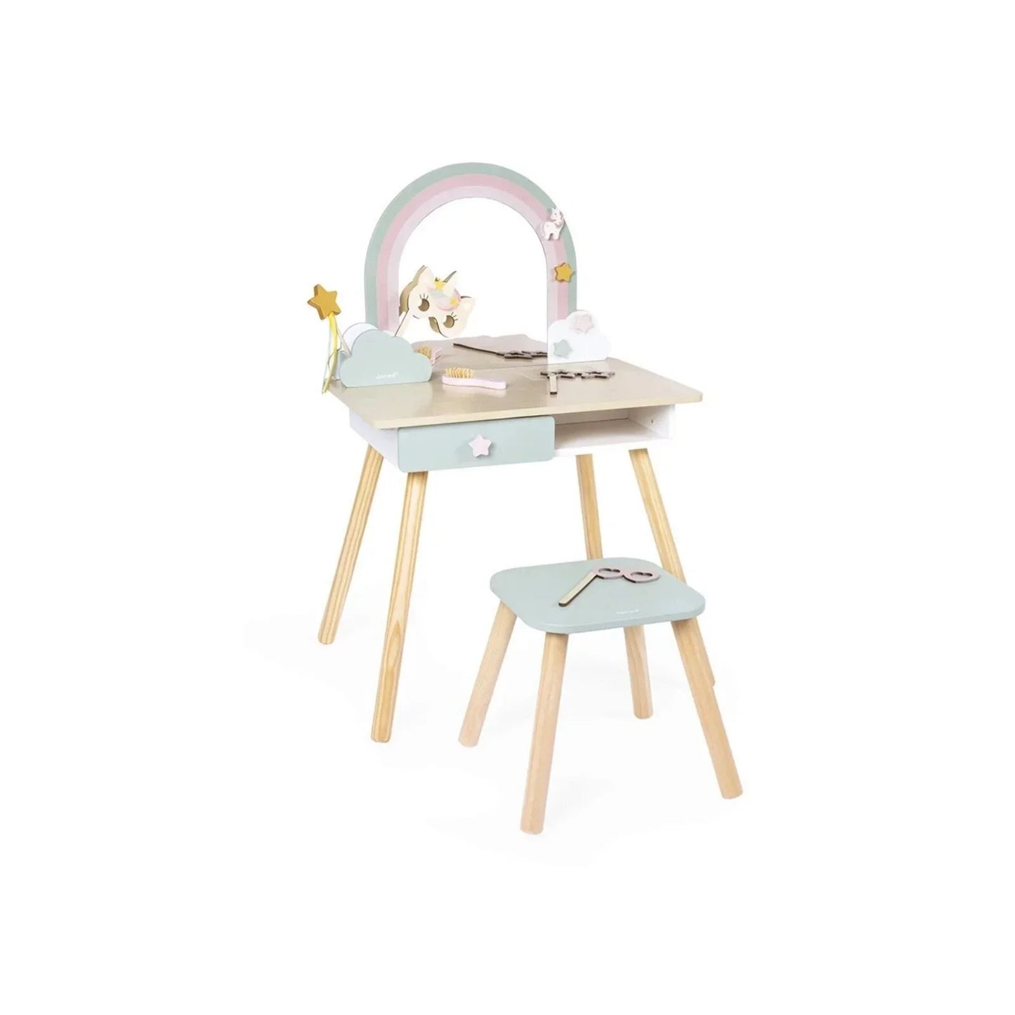 Janod Wooden Dressing Table - Unicorn