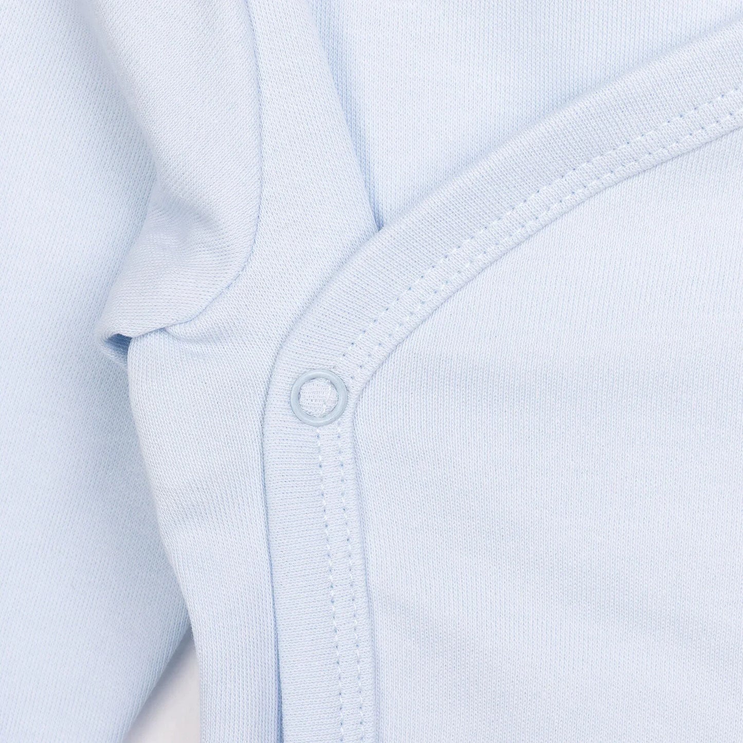 HelloBaby Newborn Organic Wrapover Top-Hat - Blue