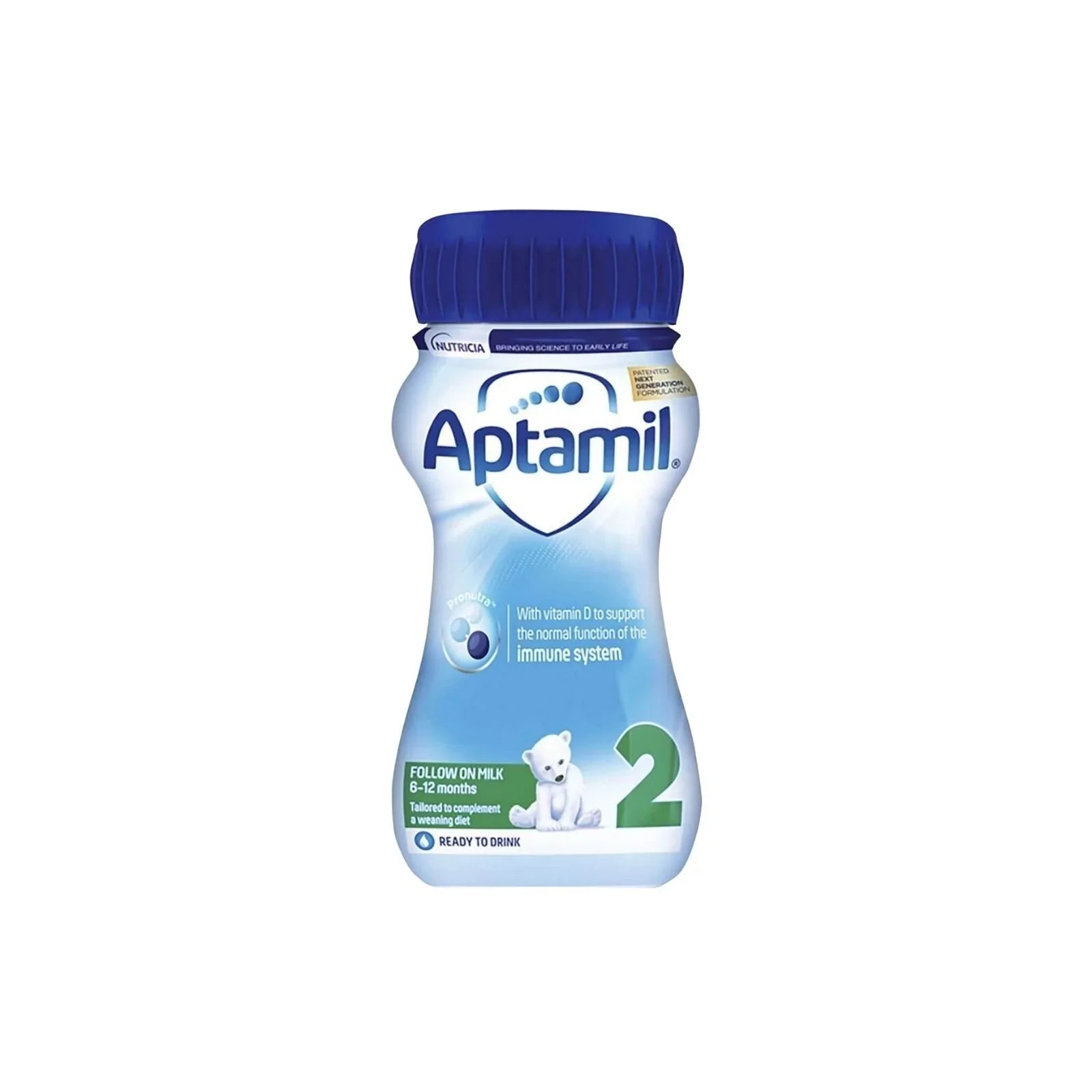 Aptamil 2 Follow On Ready to Drink Liquid Milk 6-12 months 200ml