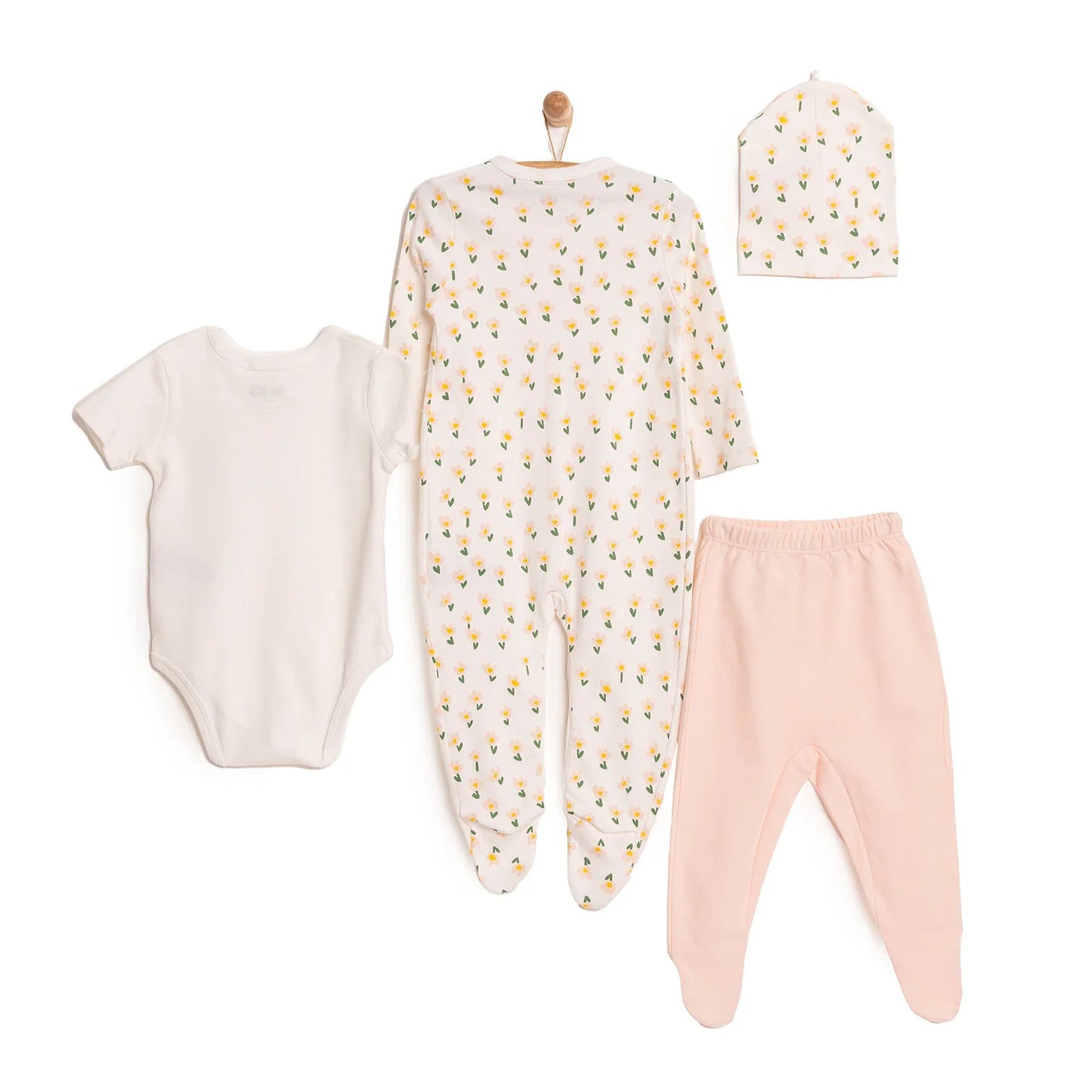 HelloBaby Newborn 4 Pcs Hospital Pack - Salmon