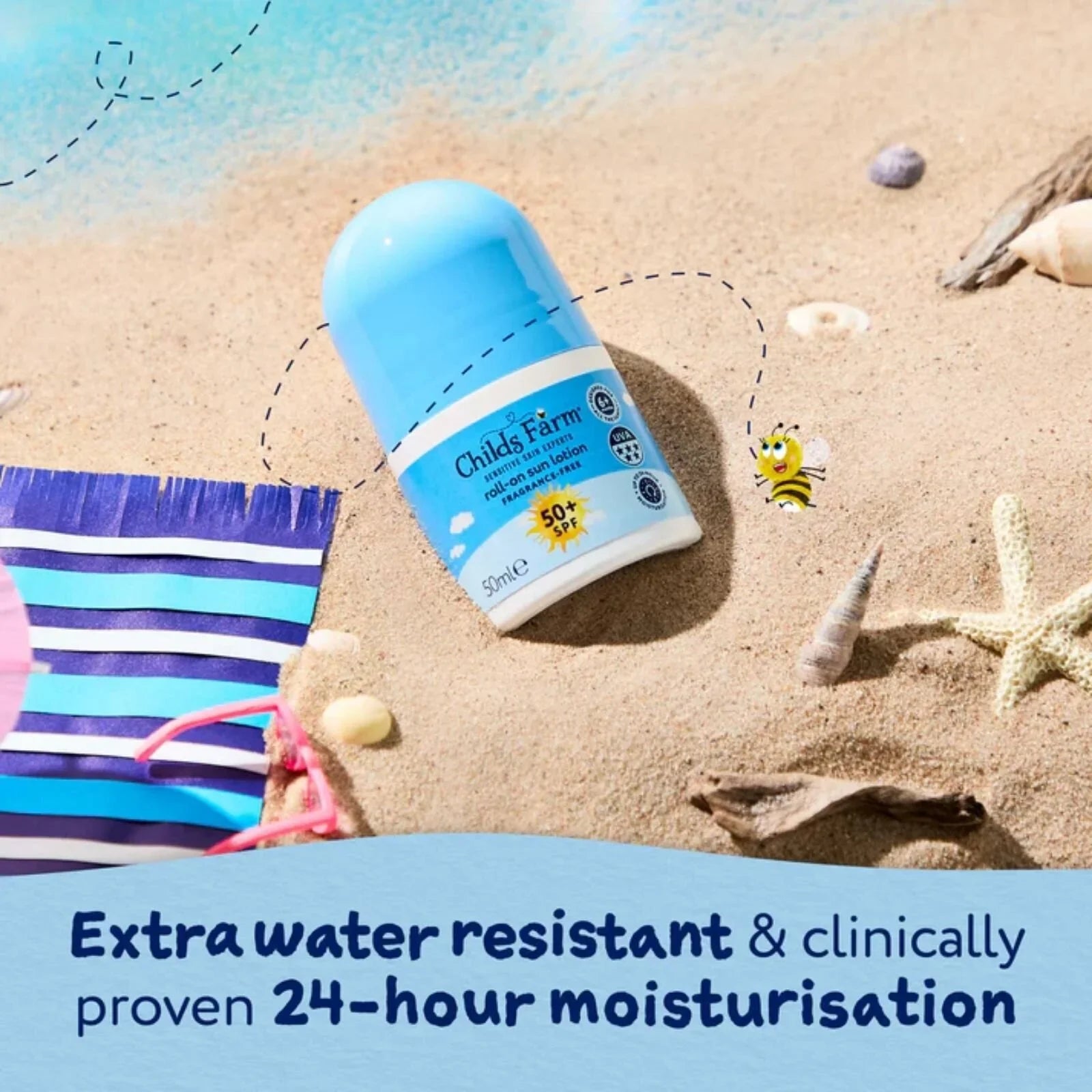 Childs Farm SPF50+ Roll On Fragrance Free Sun Lotion 50ml