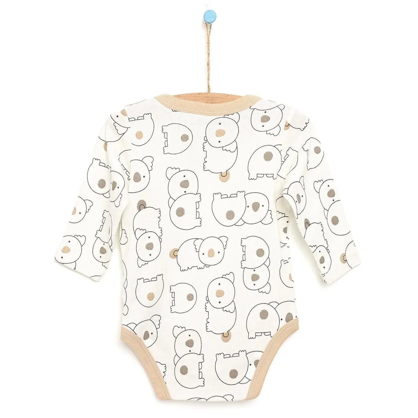 Motherlove Newborn Organic Sleeve Bodysuit - Beige