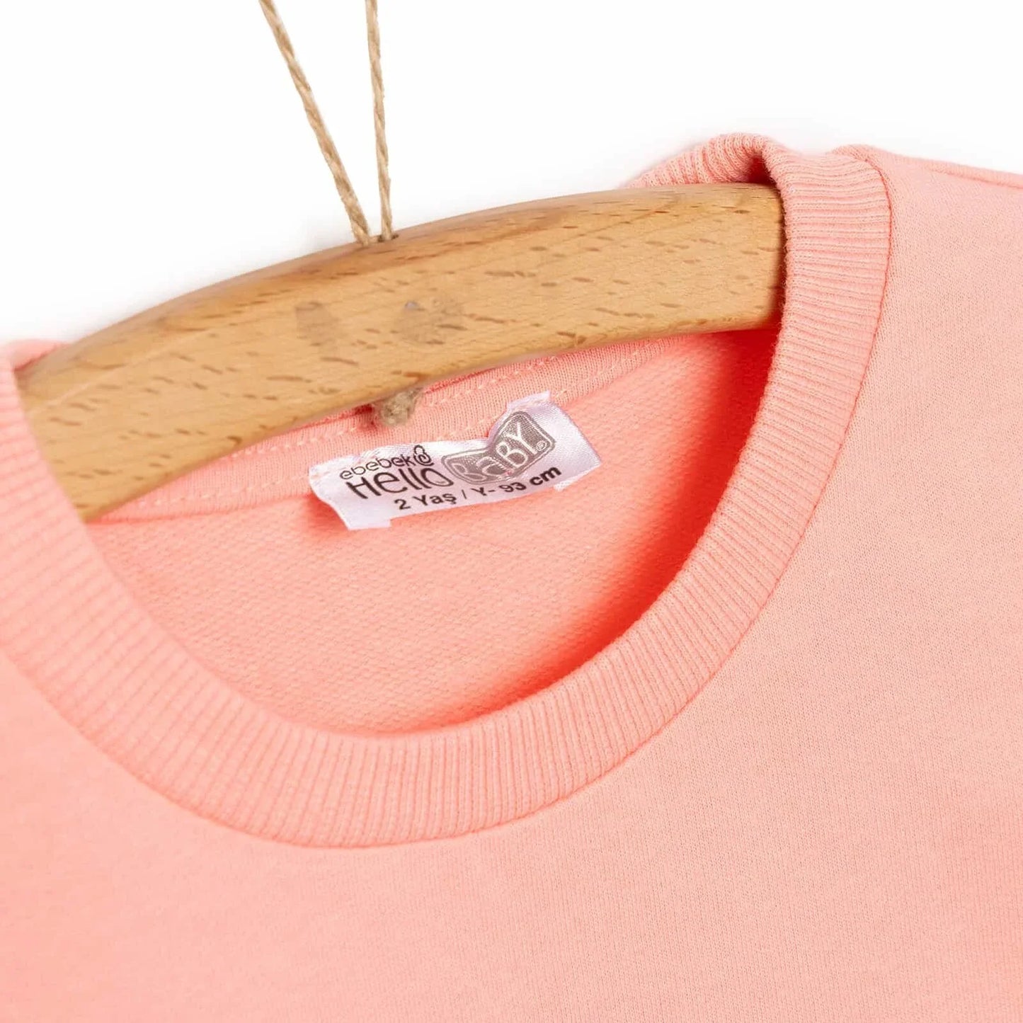 HelloBaby Basic Low Raised Floral Text Printed Sweatshirt - Pink