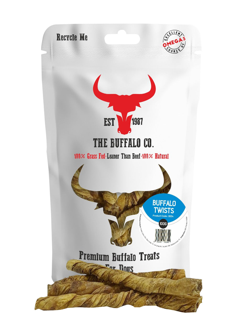 Buffalo Twists-Dog Treats-100g-0