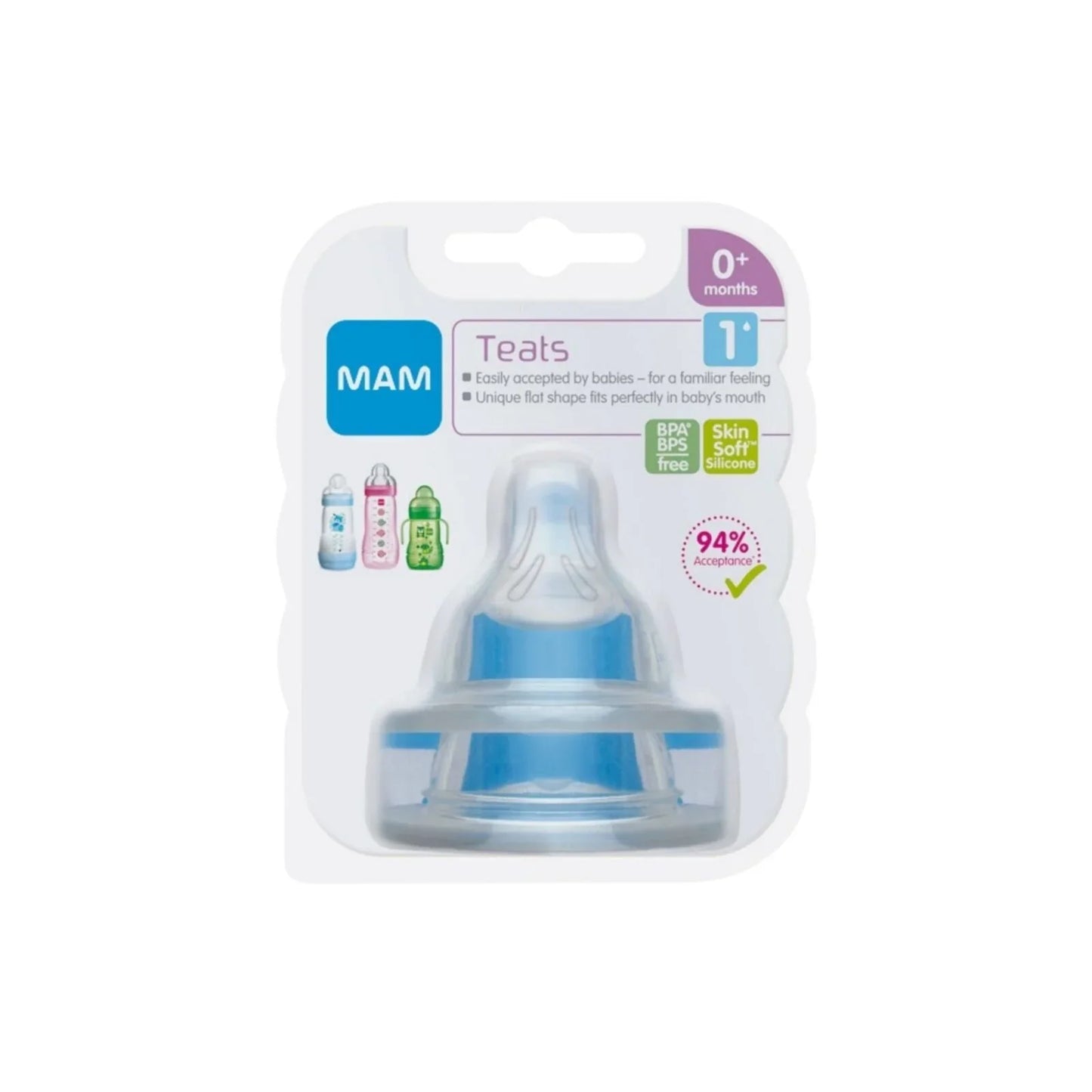 MAM SkinSoft Silicone Teat Slow Flow Pack of 2