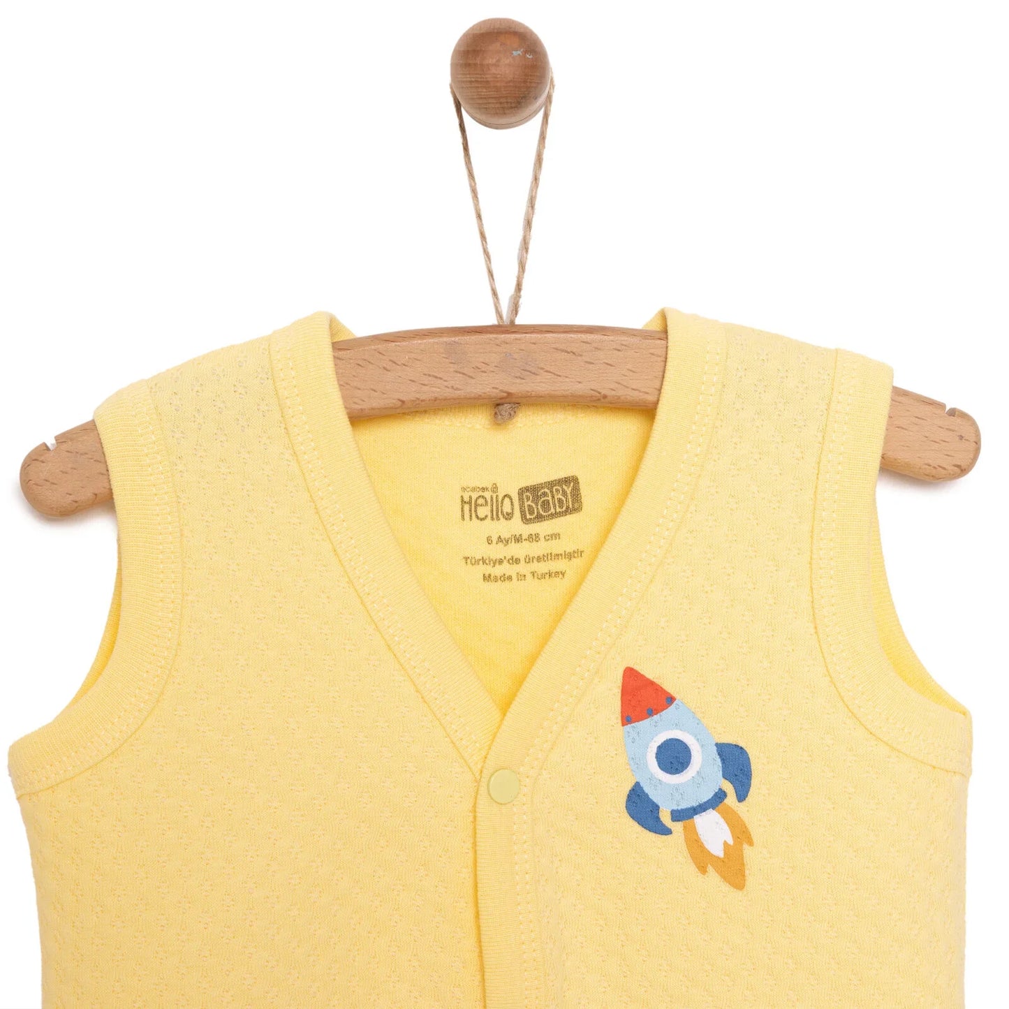 HelloBaby Quilted Vest - Light Yellow