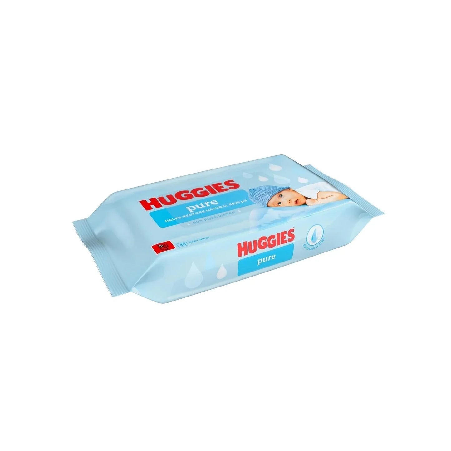 Huggies Pure Plastic Free Baby Wipes 48 pcs