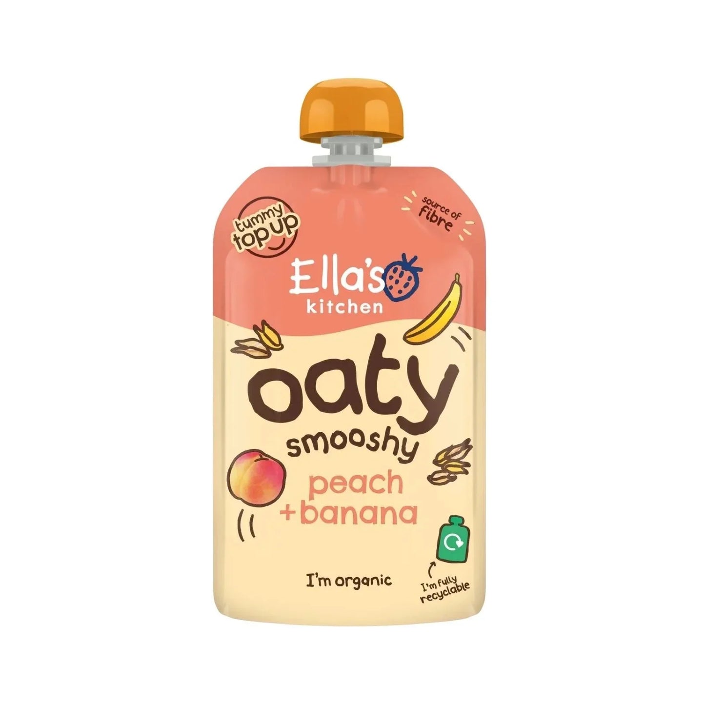 Ella's Kitchen Peach & Banana Oaty Smooshy 12+ months 360g (4x90g)