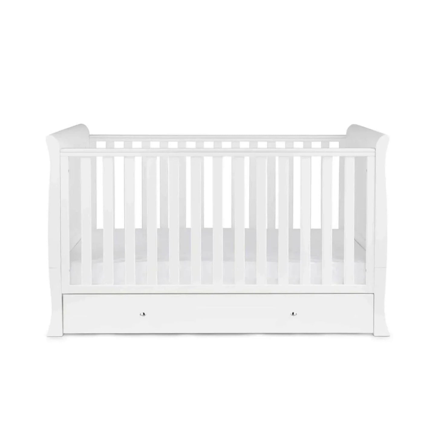 Ickle Bubba Snowdon Classic Cot Bed White - Without Mattress