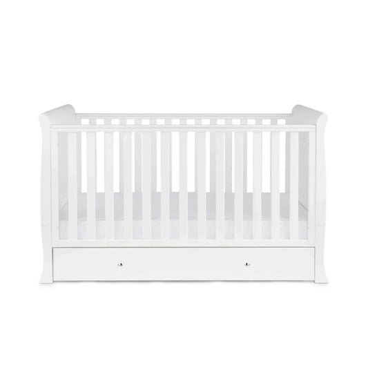 Ickle Bubba Snowdon Classic Cot Bed White - Without Mattress
