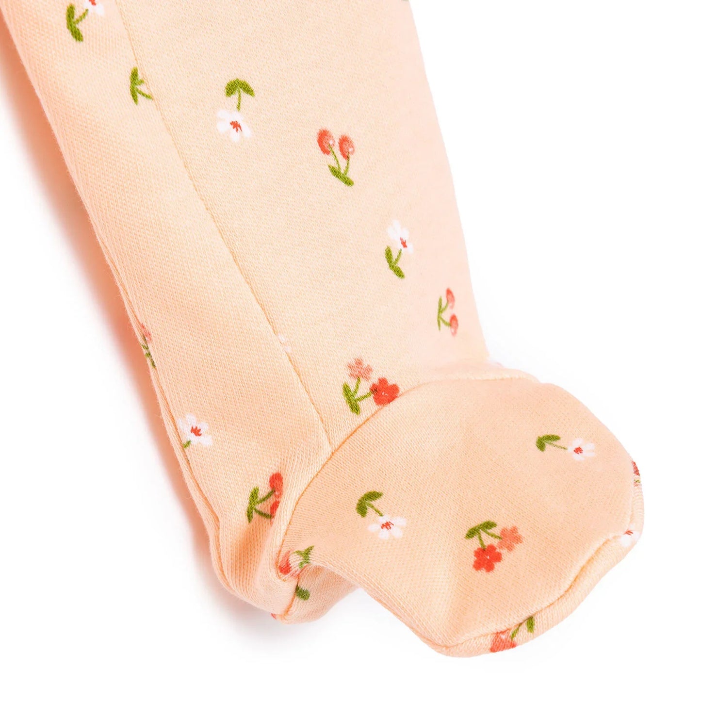 HelloBaby Newborn  Footed Jumpsuit - Salmon