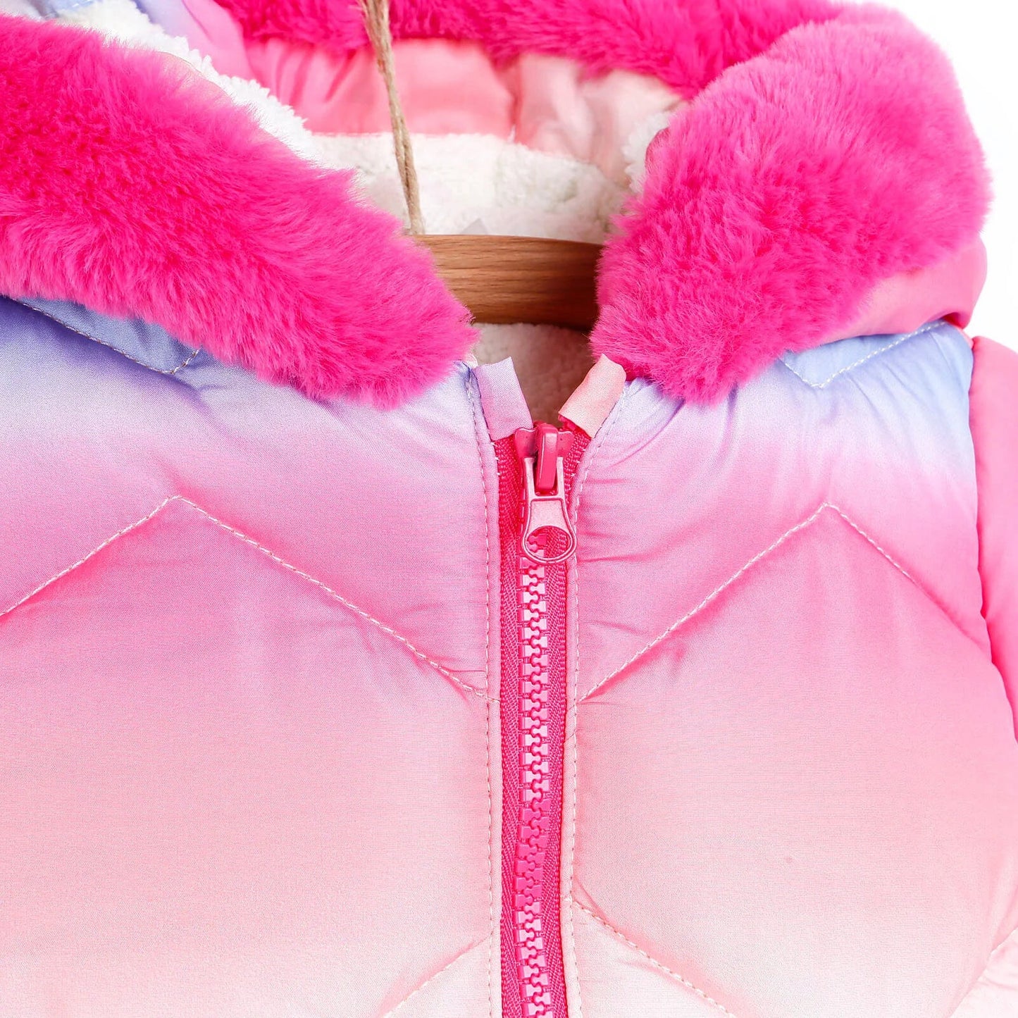 Midimod Baby Girl Colorful with Fur Pock - Fuchsia