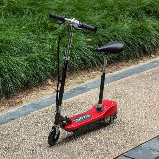 HOMCOM Outdoor Ride On Powered Scooter for kids Sporting Toy 120W Motor Bike 2 x 12V Battery - Red-0