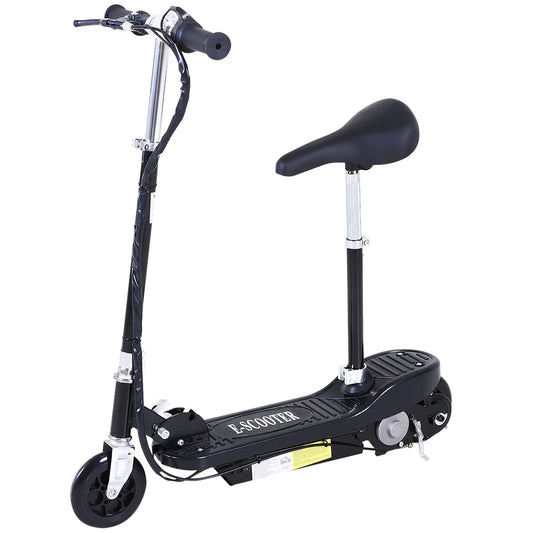 HOMCOM Outdoor Ride On Powered Scooter for kids Sporting Toy 120W Motor Bike 2 x 12V Battery in Black-0