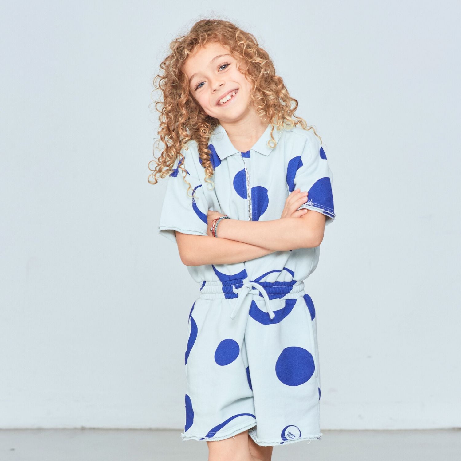 Blue Boys and Girls Jumpsuit-1