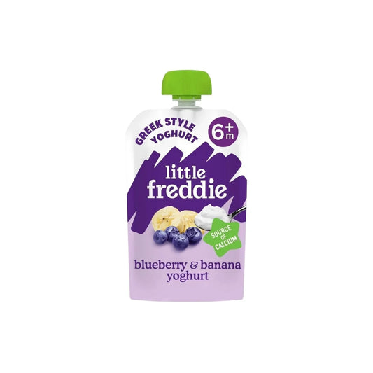 Little Freddie Organic Blueberry & Banana Greek Style Yoghurt Baby Food Pouch 6+ months 100g