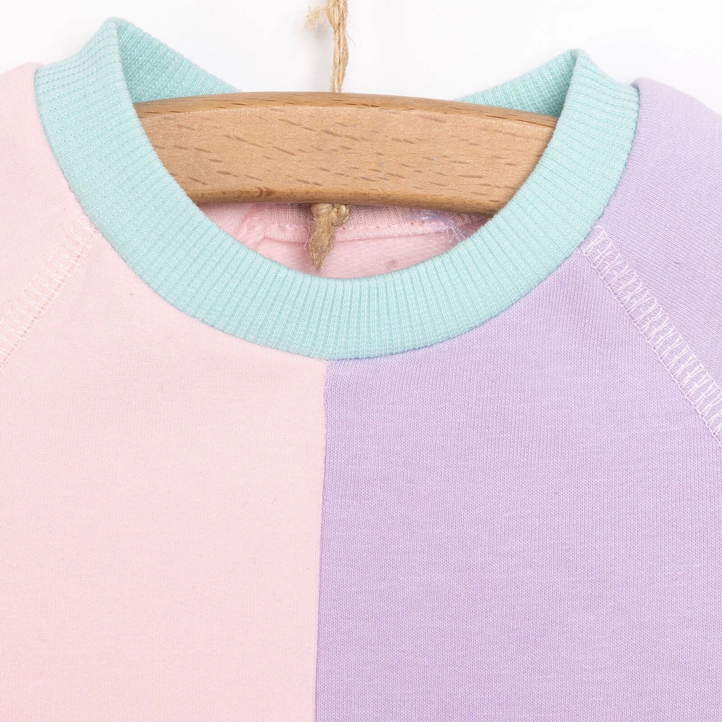 HelloBaby Newborn Colour Block Sweatshirt - Light Pink