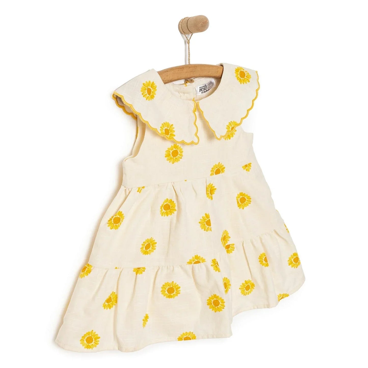 HelloBaby Sun Flower Girl Dress - Ecru