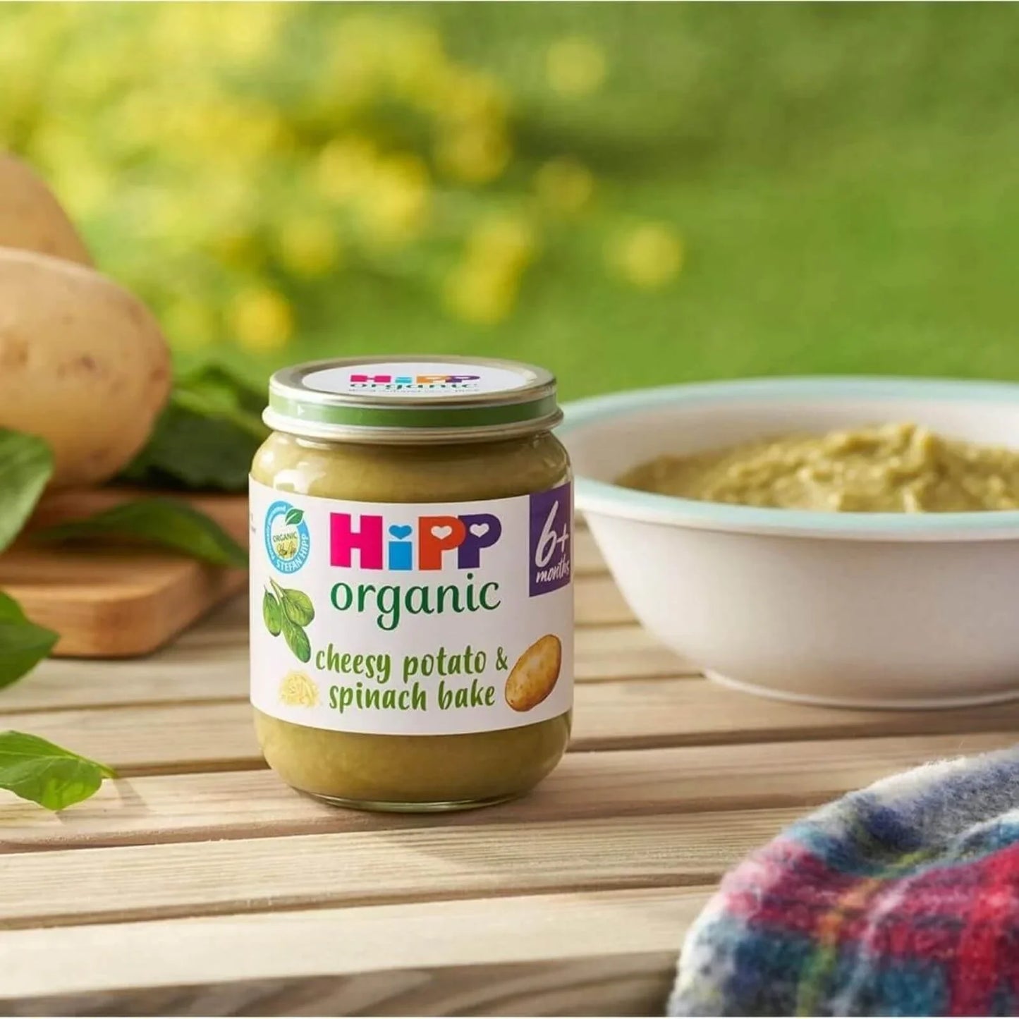 HiPP Organic Cheesy Potato & Spinach Bake Baby Food Jar 6+ months 125g