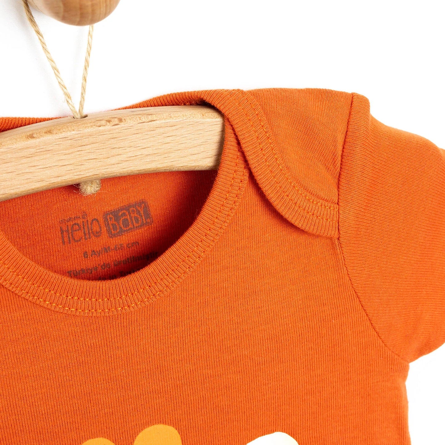 HelloBaby Short Sleeve Bodysuit - Dark Orange