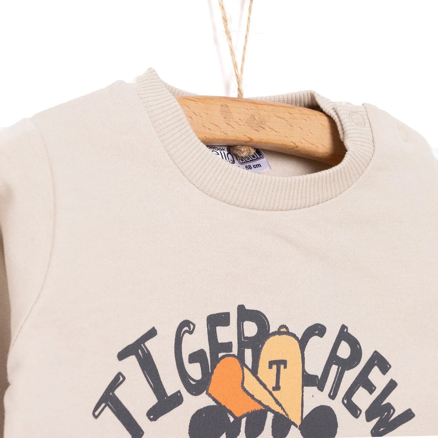 HelloBaby Basic Low Raised Tiger Crew Printed Sweatshirt