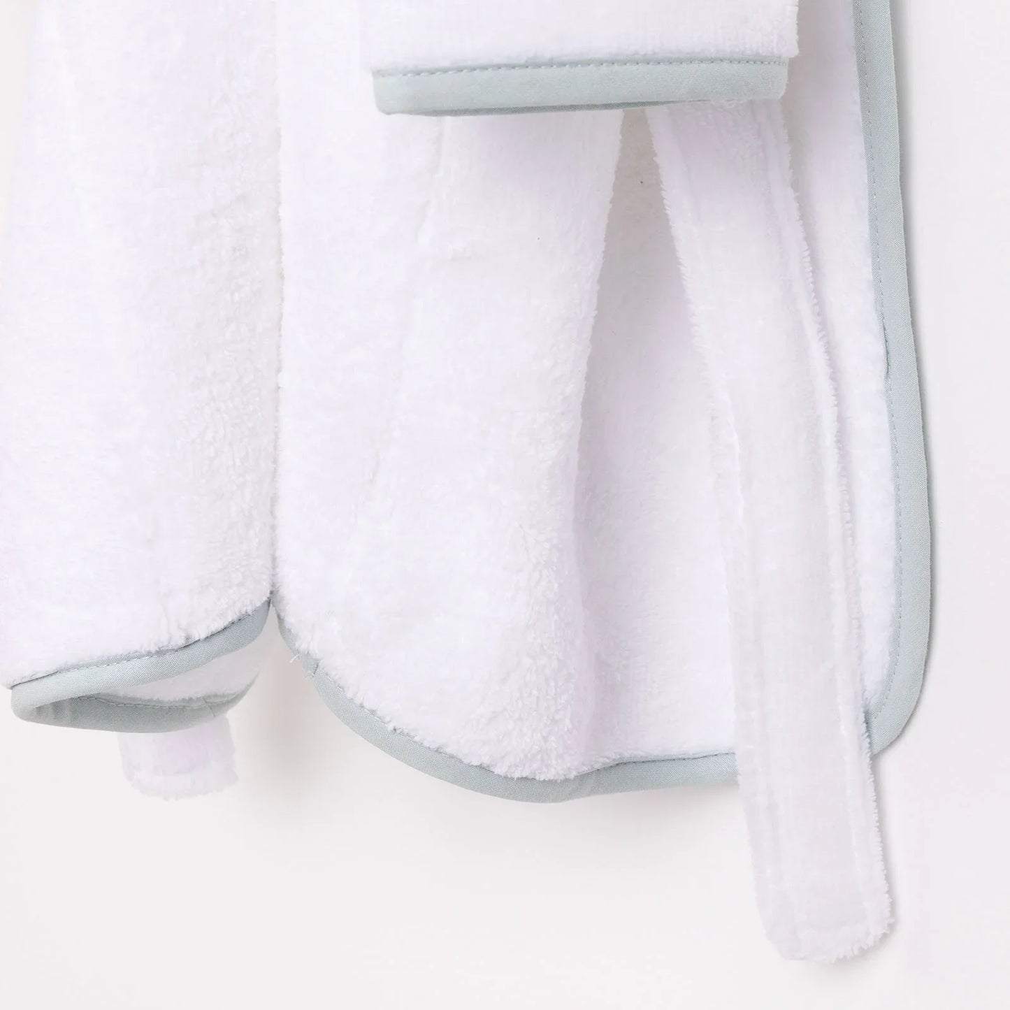 Mollia Boy Baby Bathrobe - White