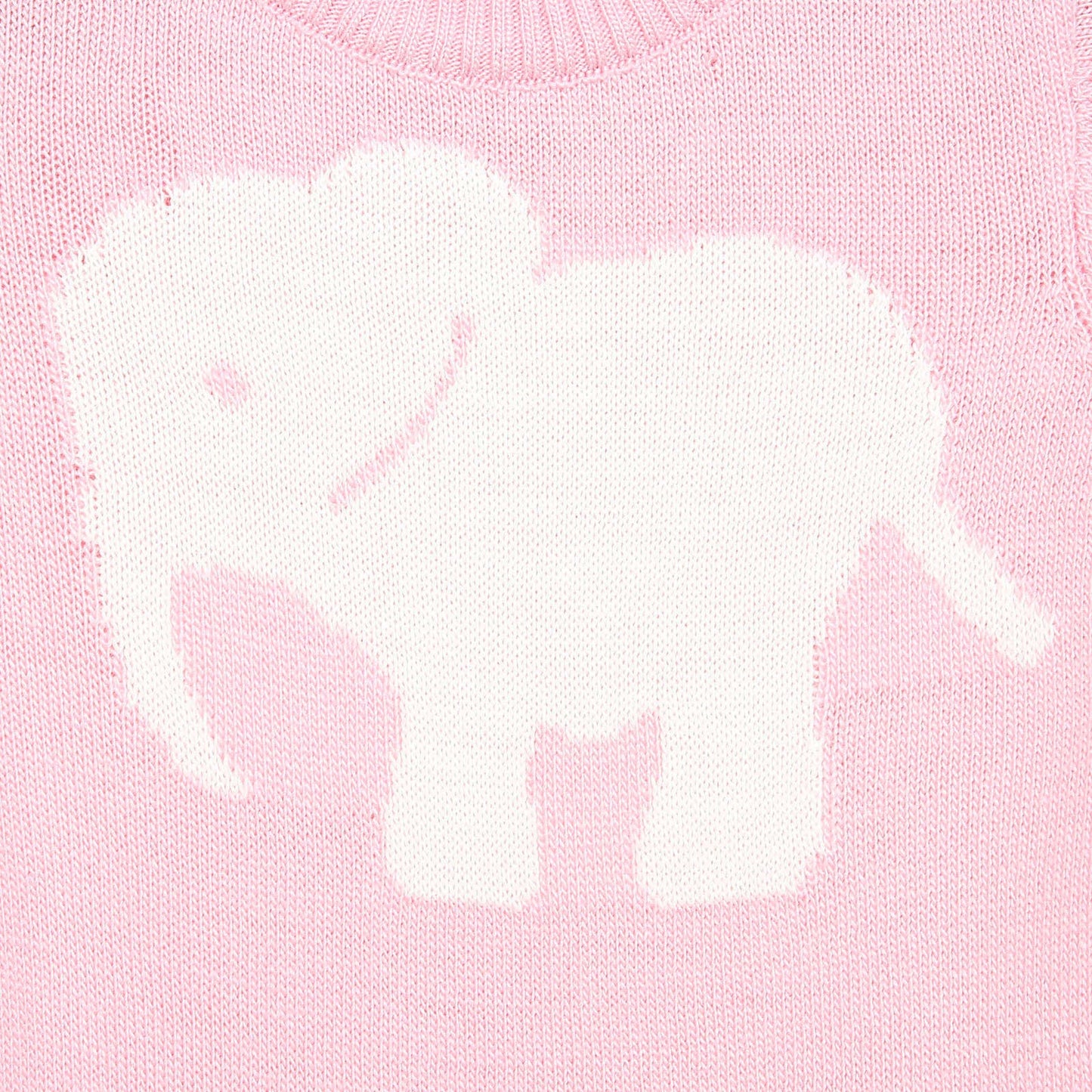 HelloBaby Newborn Knit Baby Elephant Jumpsuit - Light Pink