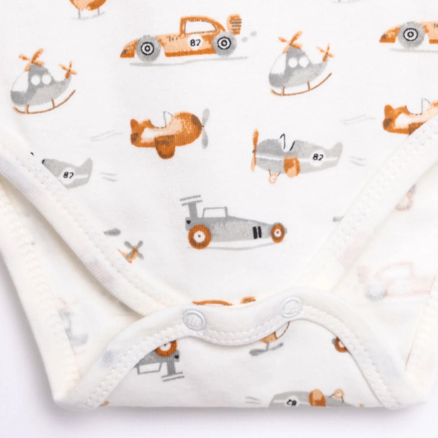 HelloBaby Boy Long Sleeve Bodysuit - Ecru