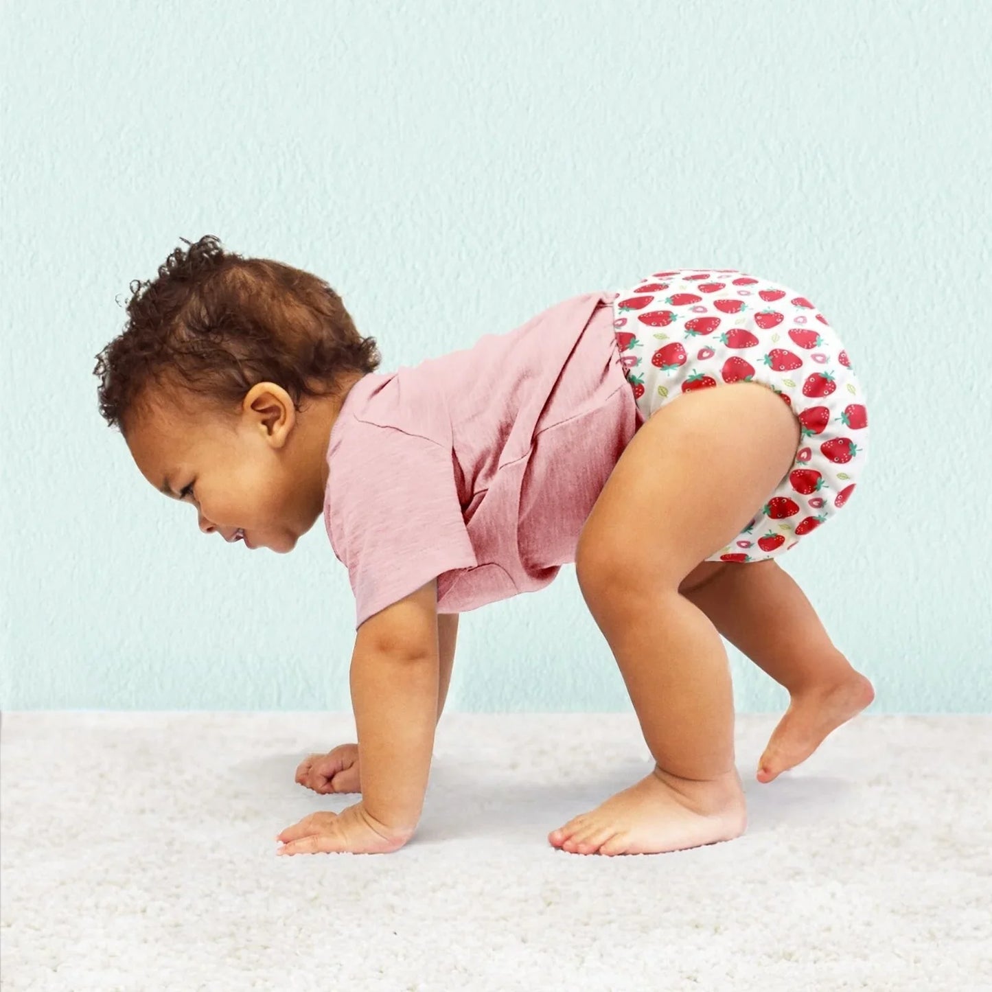 Bambino Mio-Miosolo All-in-One Reusable Nappy - Strawberry Cream