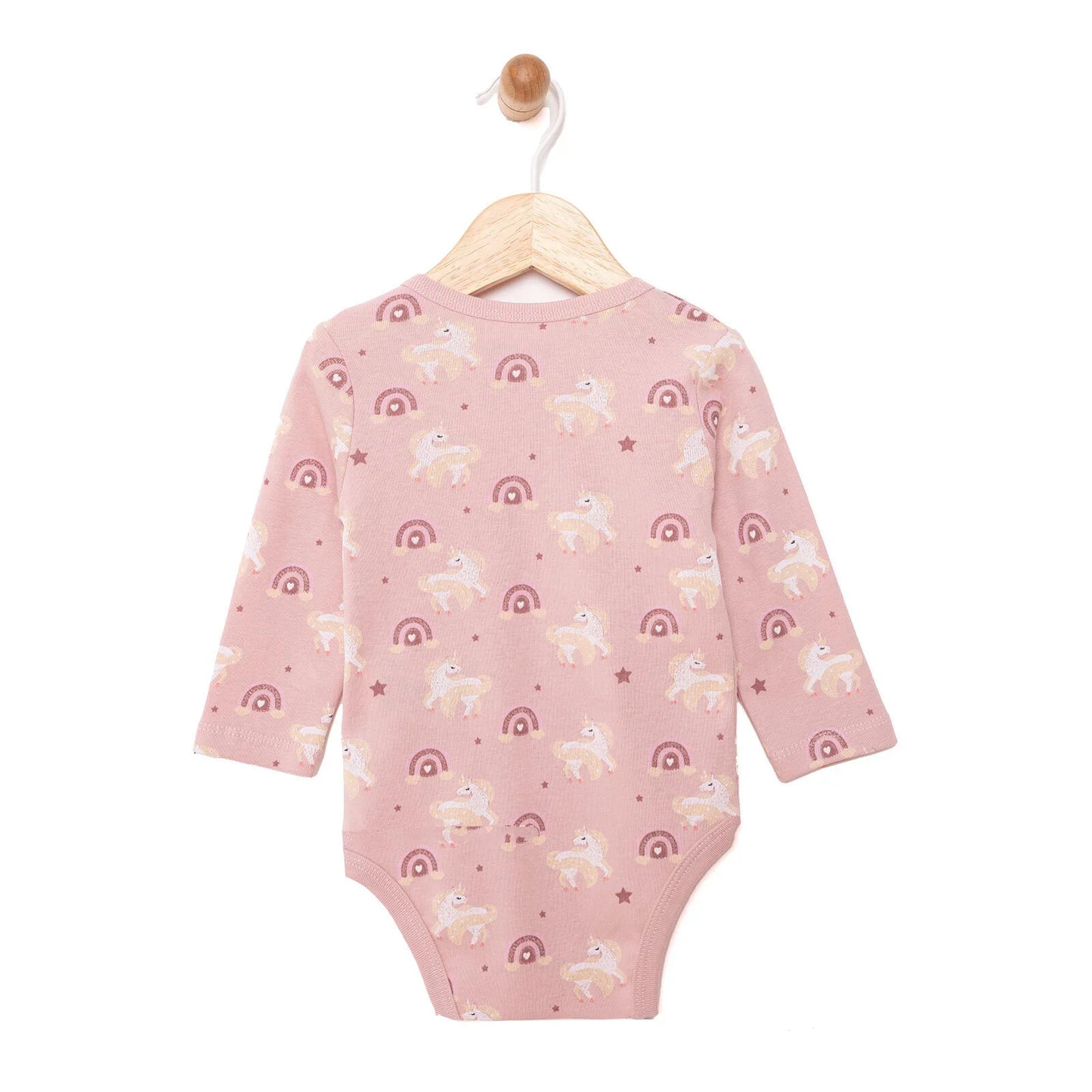 HelloBaby Girl Long Sleeve Bodysuit - Light Rose