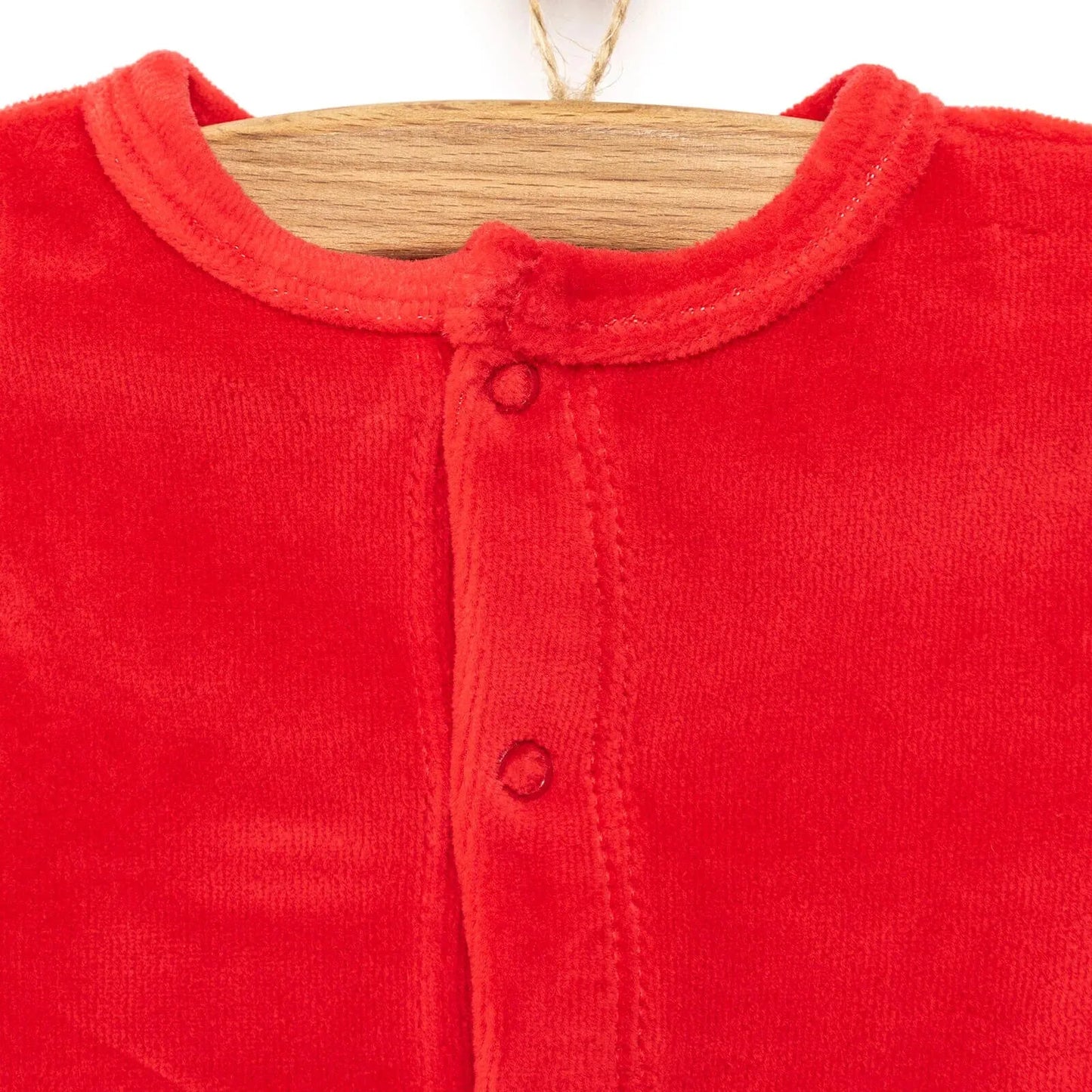 HelloBaby Cardigan - Footed Bottom - Red