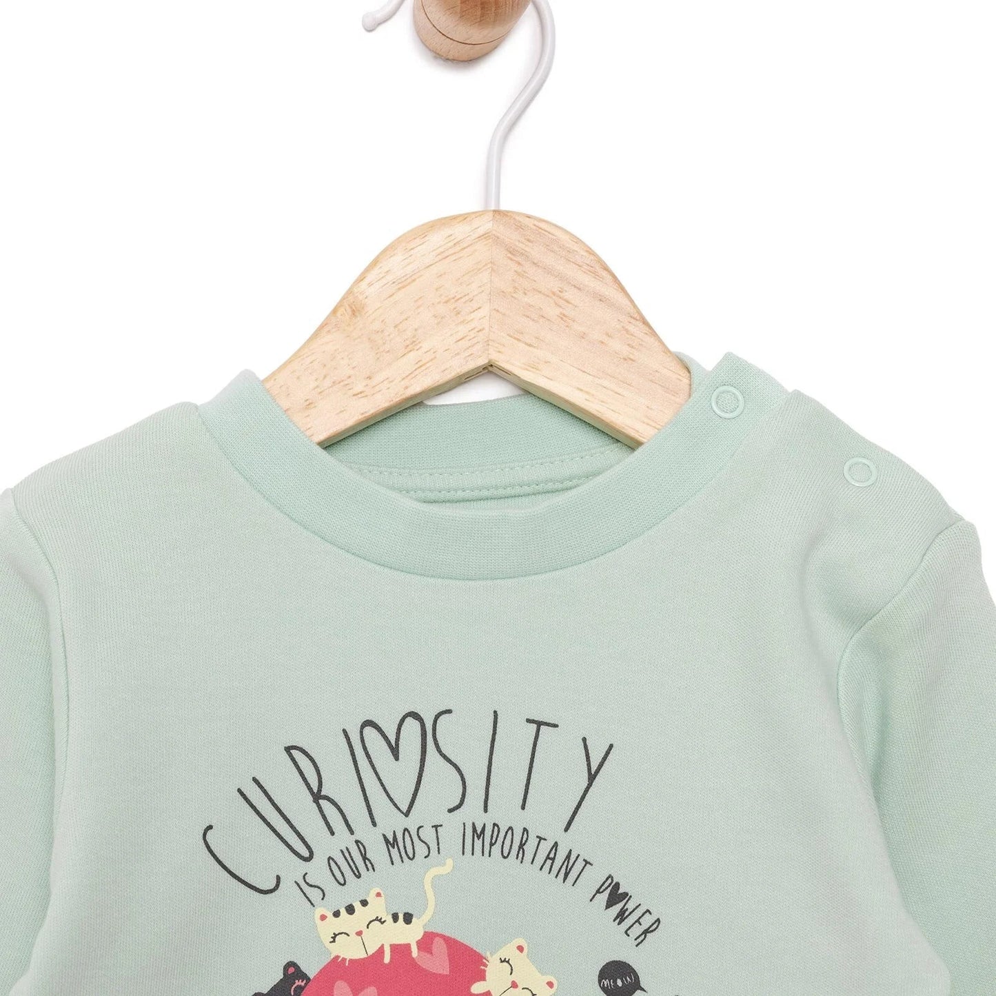 HelloBaby Basic Cat Printed Interlock Long Sleeve T-Shirt - Multicolour