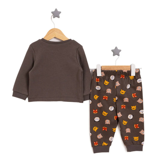 HelloBaby Boy Long Sleeve Pyjamas Set - Khaki