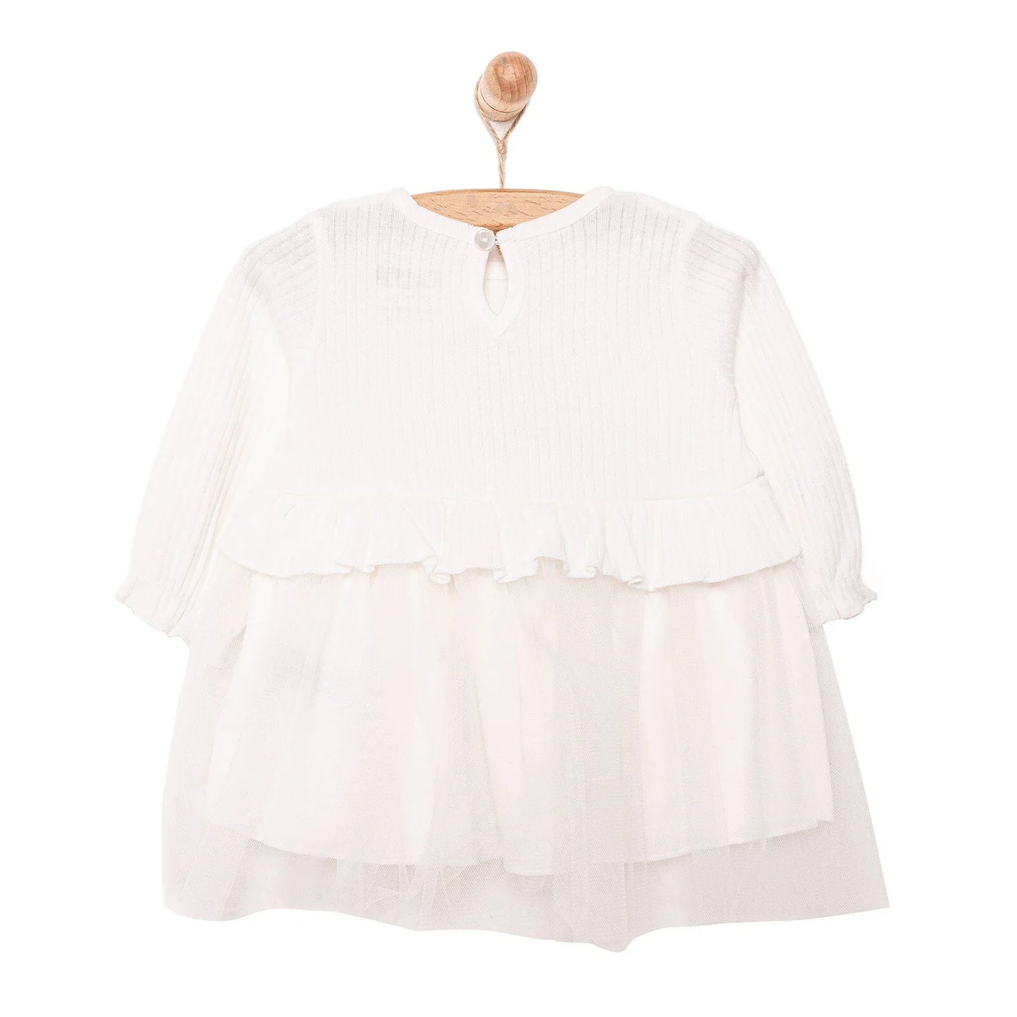 HelloBaby Little Life Newborn Girl Dress - Ecru