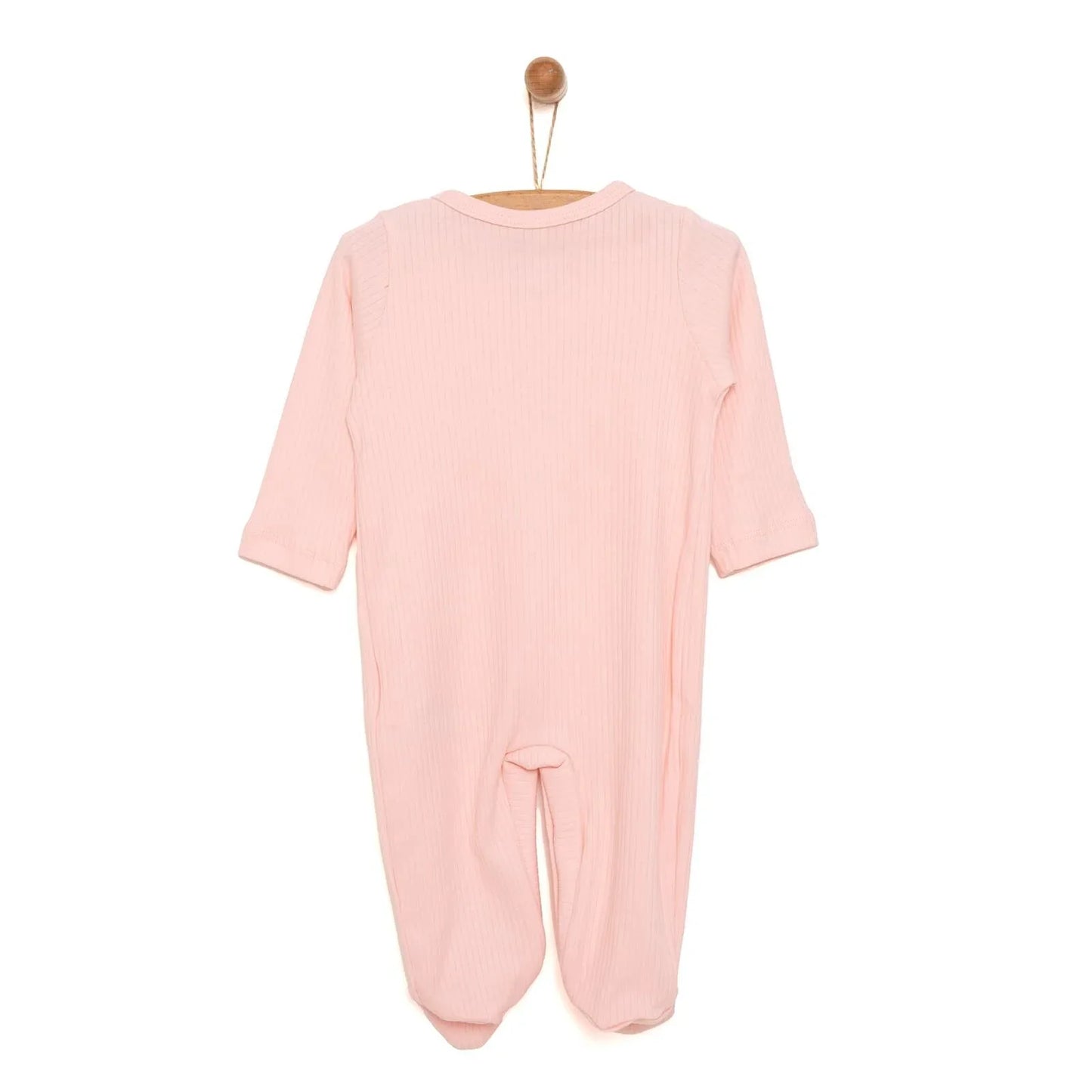 HelloBaby Newborn Girl Footed Jumpsuit - Light Pink