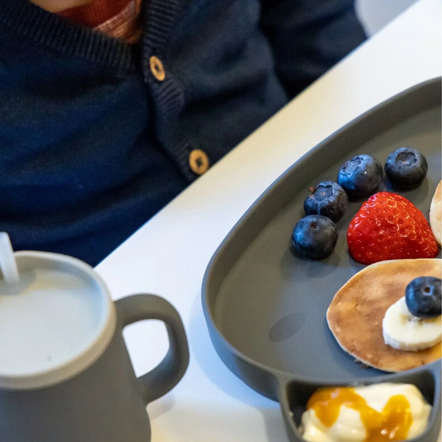 TUM TUM Silicone Weaning Bowl & Spoon Set Kev Koala - Grey