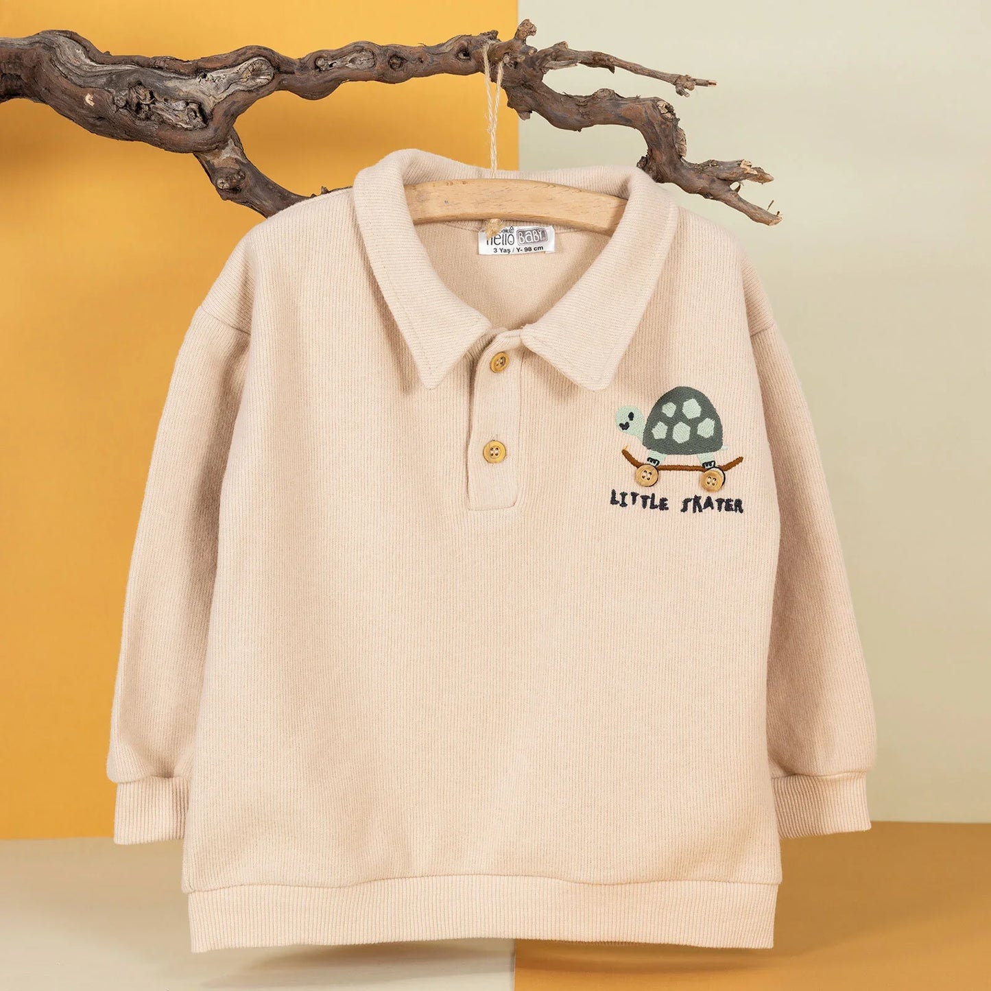 HelloBaby Little Dog Baby Boy Joggers - Beige