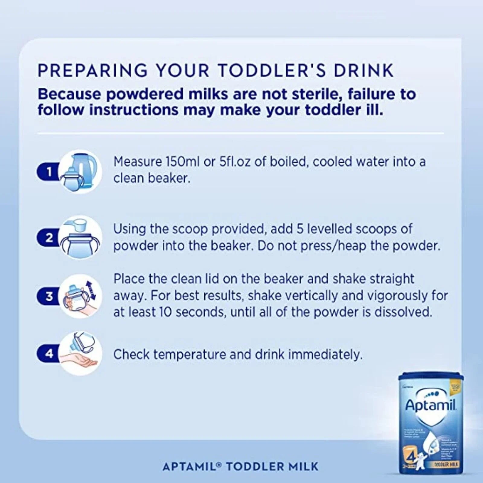 Aptamil 4 Growing Up Toddler Milk Formula 2+ years 800g