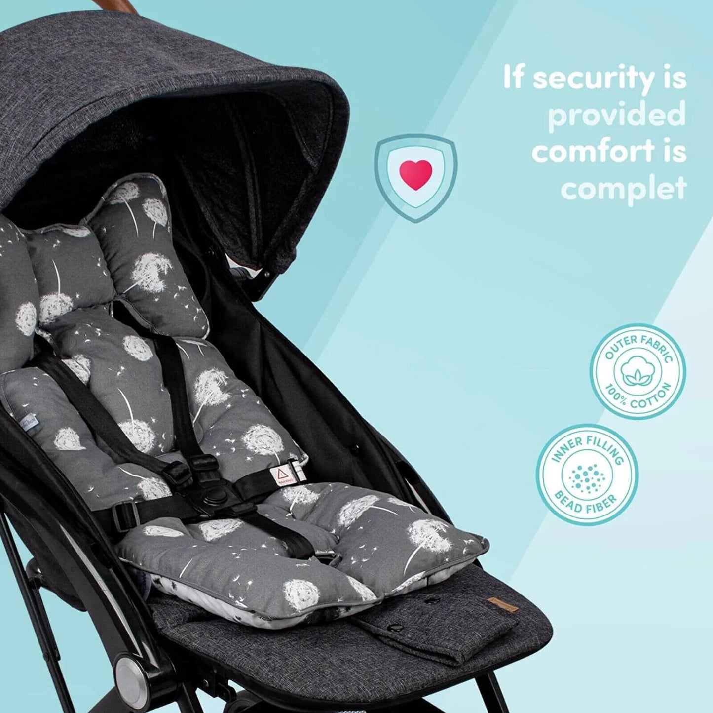 Sevi Bebe Stroller & Car Seat Cushion Dandelion