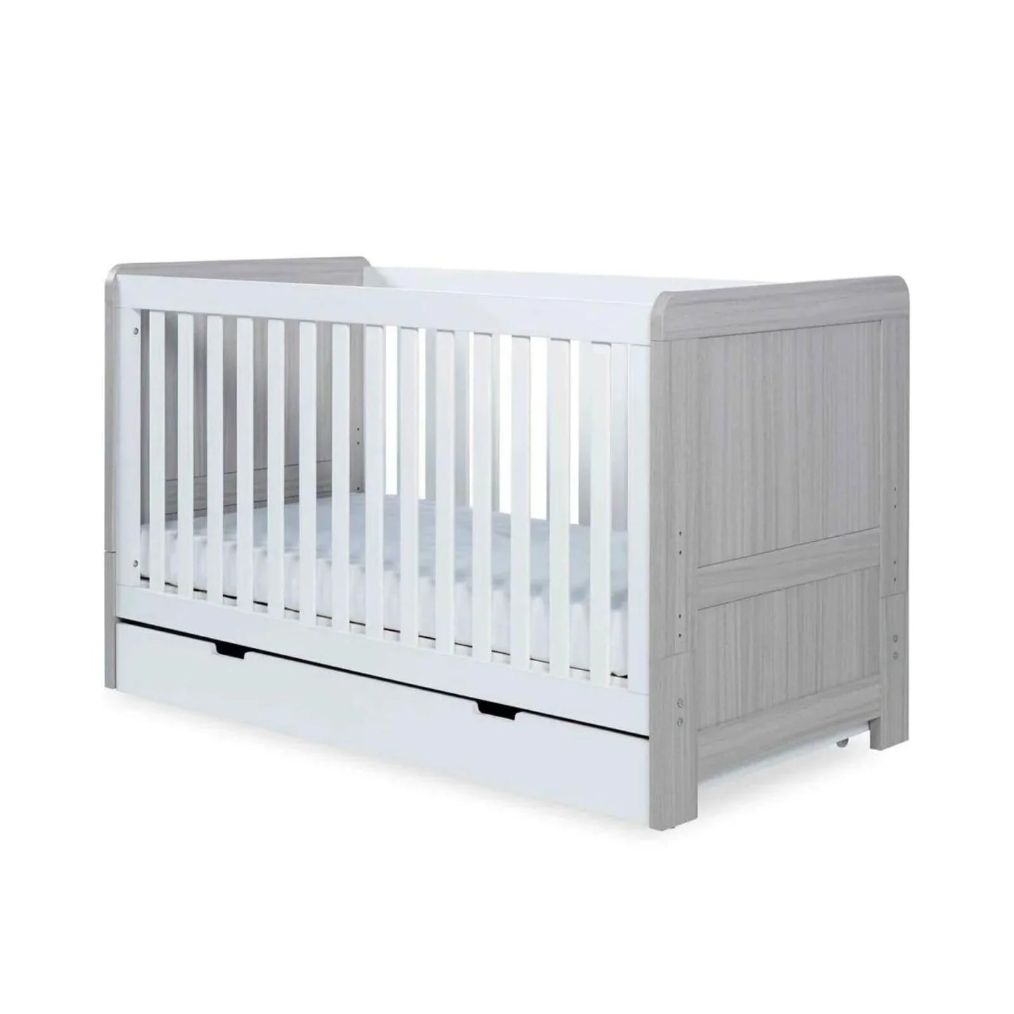 Ickle Bubba Pembrey Furniture Set Under Drawer Ash Grey & White 3 pcs - Premium Pocket Sprung Mattress