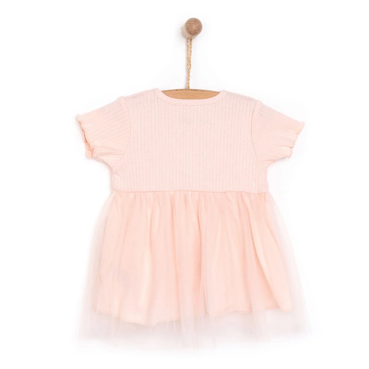HelloBaby Newborn Girl Tulle Dress - Salmon