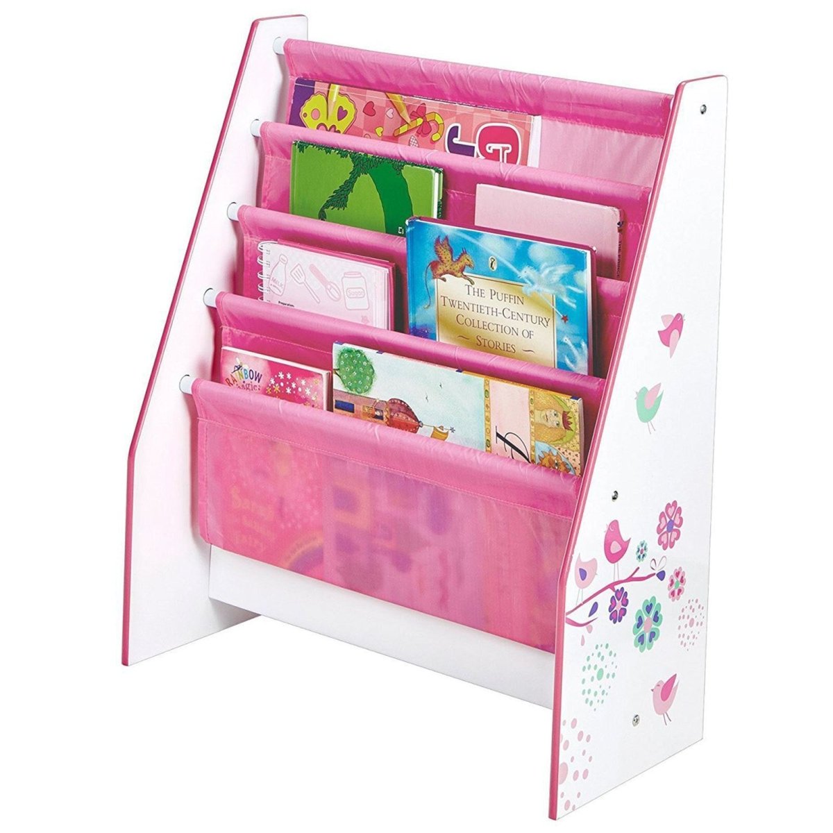 Hello Home Kids Sling Bookcase - Flowers and Birds