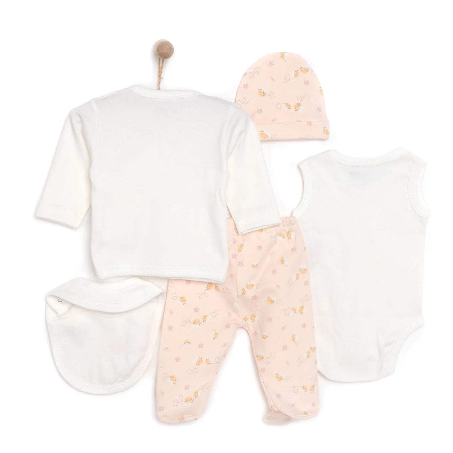 HelloBaby Girl 5 Piece Newborn Gift Set - Yellow
