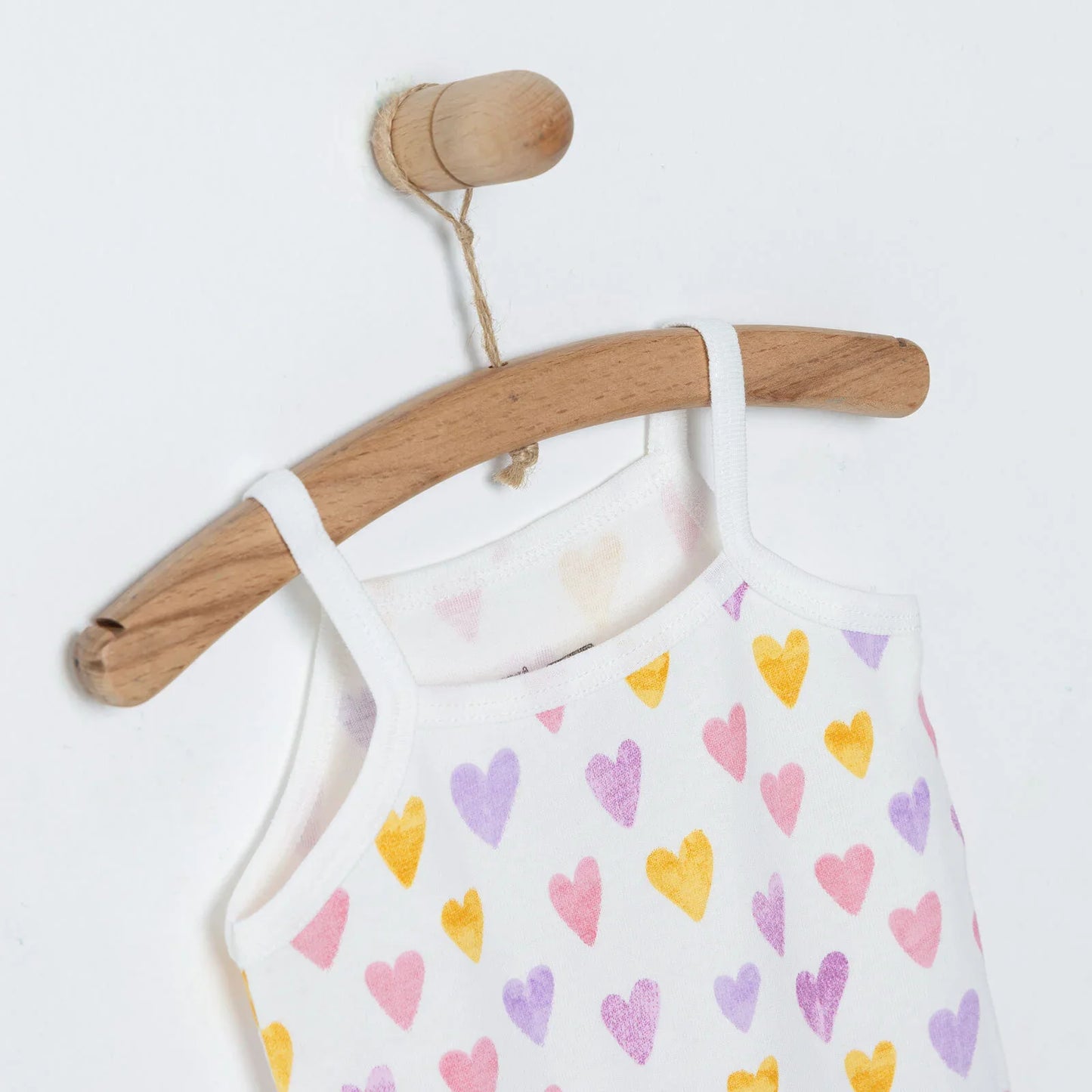 HelloBaby Baby Girl Rope Strap Bodysuit - Ecru